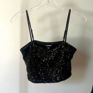 Express Cropped Sequin Tank